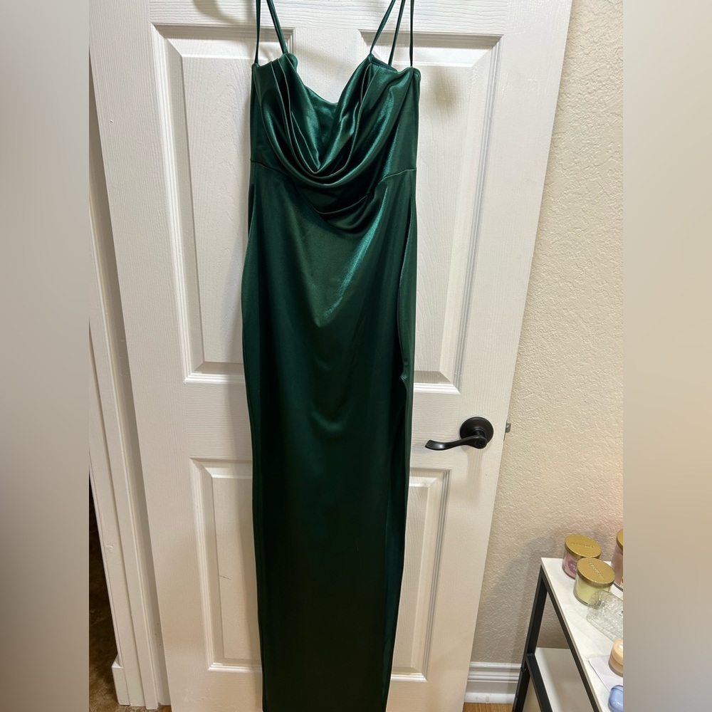 Windsor High Slit Satin Dress